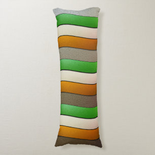 Ireland Flag Colours-Chrome by Shirley Taylor Body Cushion