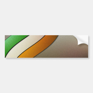 Ireland Flag Colours-Chrome by Shirley Taylor Bumper Sticker