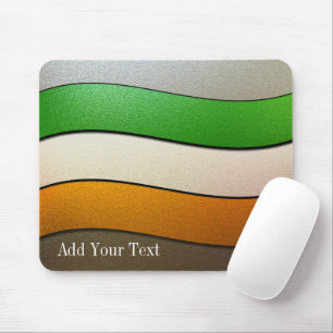Ireland Flag Colours-Chrome by Shirley Taylor Mouse Pad