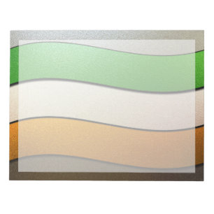 Ireland Flag Colours-Chrome by Shirley Taylor Notepad