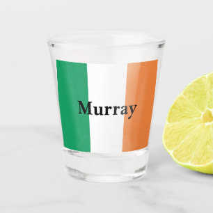 Ireland Flag Colours Irish Surname Name Custom Shot Glass