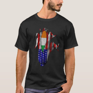 IRELAND Flag Corn USA Flag, IRISH Pride Retro Vint T-Shirt