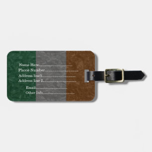 Ireland Flag - Crinkled Luggage Tag