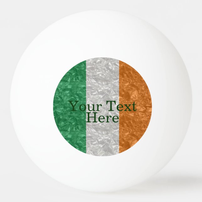 Ireland Flag - Crinkled Ping Pong Ball (Front)