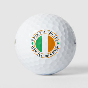 Ireland Flag Funny Irish Custom Text Golf Balls