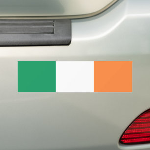 Ireland flag green white orange patriotic  bumper sticker