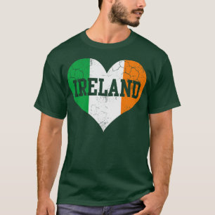 Ireland Flag Heart Irish St Patricks Day T-Shirt