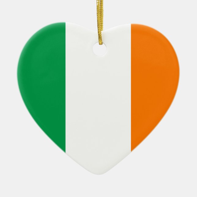 Ireland Flag Heart Ornament (Front)