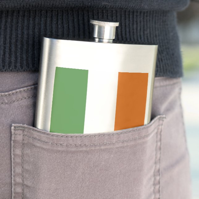 Ireland flag hip flask (In Situ)