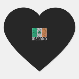 Ireland Flag Ireland Flag Irish Flags for Men and  Heart Sticker