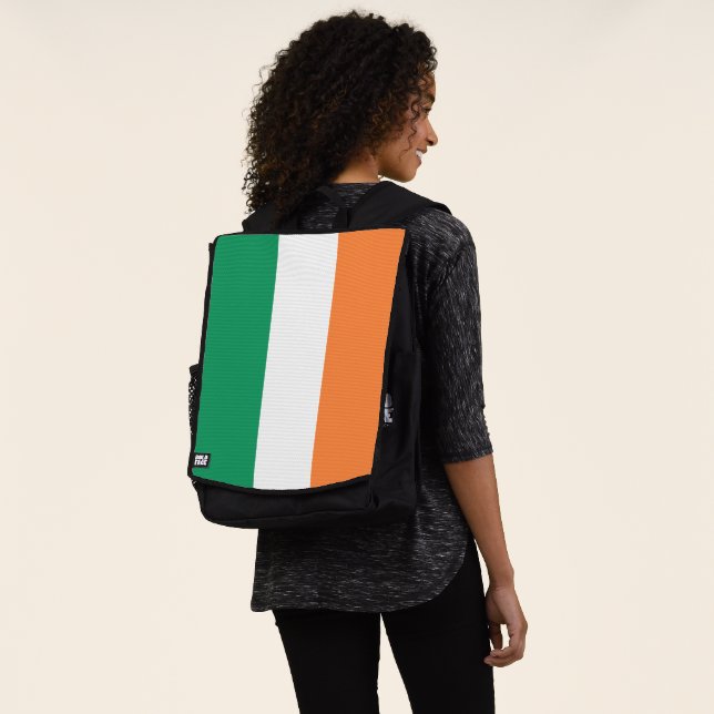Ireland Flag: Irish Banner, Free UK Backpack (Worn)