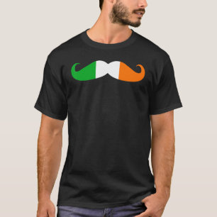 Ireland Flag Irish Mustache Funny St Patrick's Day T-Shirt