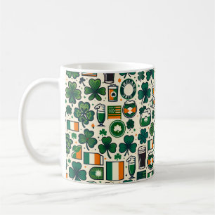 Ireland Flag Irish Shamrock Celtic St Patricks Day Coffee Mug