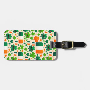Ireland Flag Irish Shamrock Celtic St Patricks Day Luggage Tag