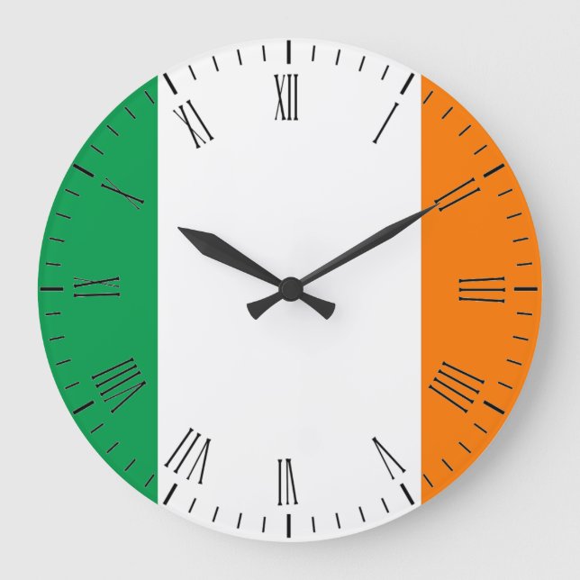 Ireland Flag Large Clock (Front)