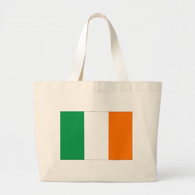Ireland flag large tote bag (Front)