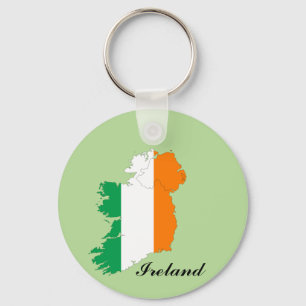 Ireland Flag Map Key Ring