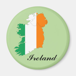 Ireland Flag Map Magnet