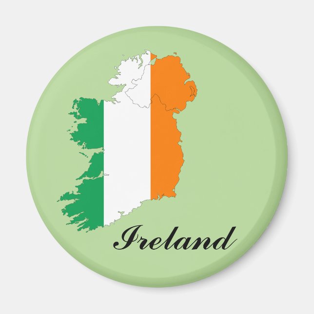 Ireland Flag Map Magnet (Front)