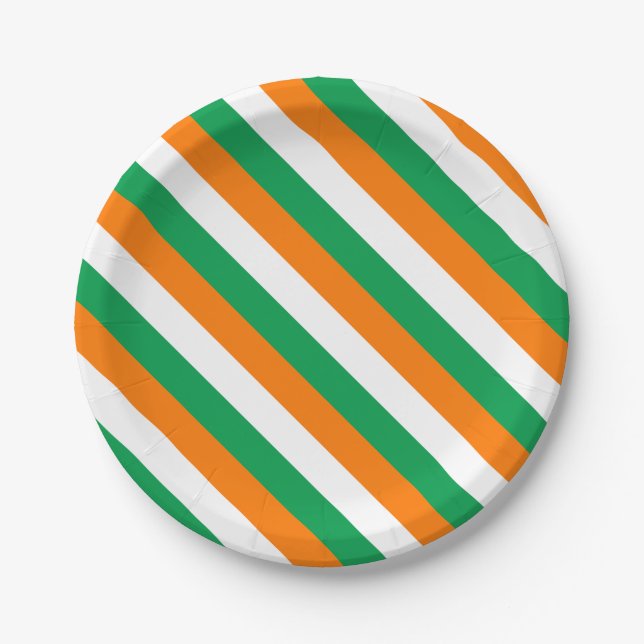 ireland-Flag Paper Plate (Front)