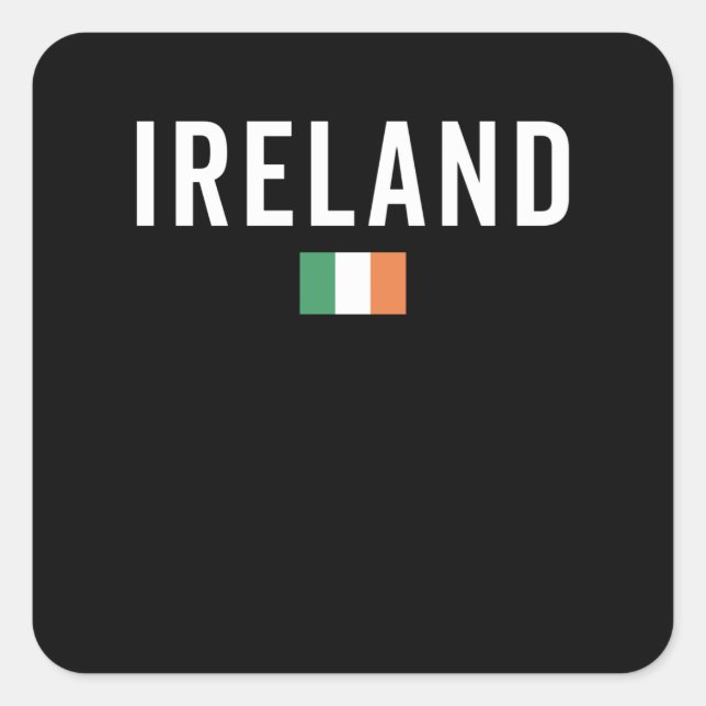 Ireland Flag - Patriotic Flag Square Sticker (Front)