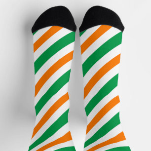 Ireland flag pattern socks