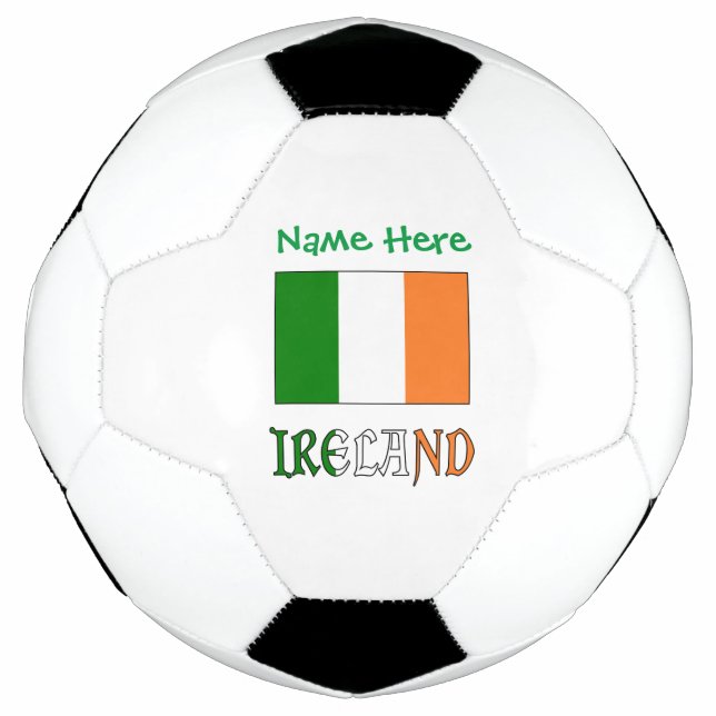 Ireland Flag Personalised Soccer Ball (Front)
