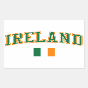 Ireland + Flag Rectangular Sticker