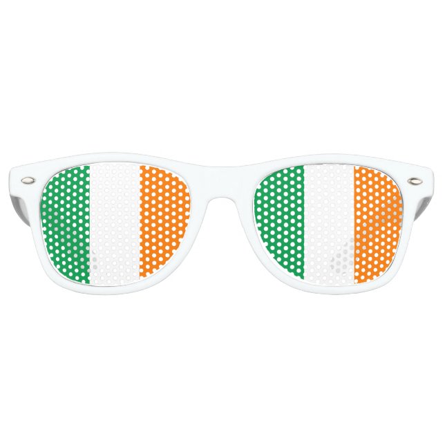 Ireland Flag Retro Sunglasses (Front)