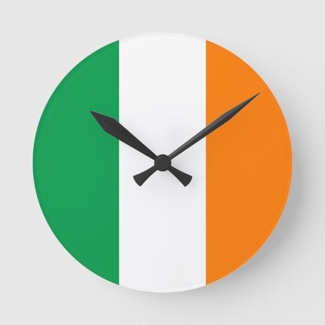 Ireland Flag Round Clock (Front)