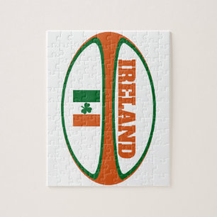Ireland Flag Rugby Ball Jigsaw Puzzle