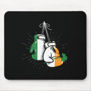 Ireland Flag Shamrock Irish Boxing Gloves - Boxer Mouse Pad