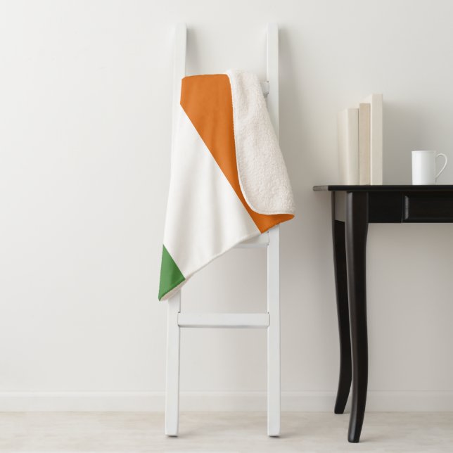 Ireland flag sherpa blanket (In Situ)
