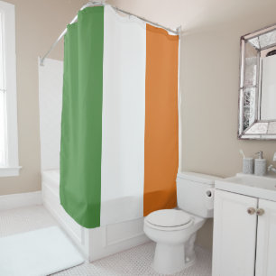 Ireland flag shower curtain