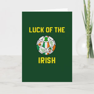 Ireland Flag Soccer Ball - Luck of the Irish Card