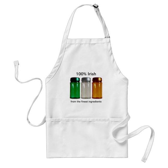 Ireland Flag Spice Jars Apron (Front)
