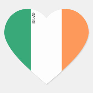 Ireland Flag Splendid Patriotic Heart Sticker