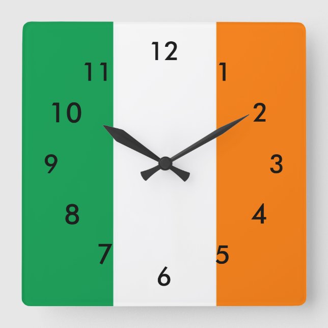 Ireland Flag Square Wall Clock (Front)