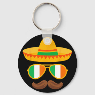 Ireland Flag Sungles Irish Cinco De Mayo Mexican B Key Ring