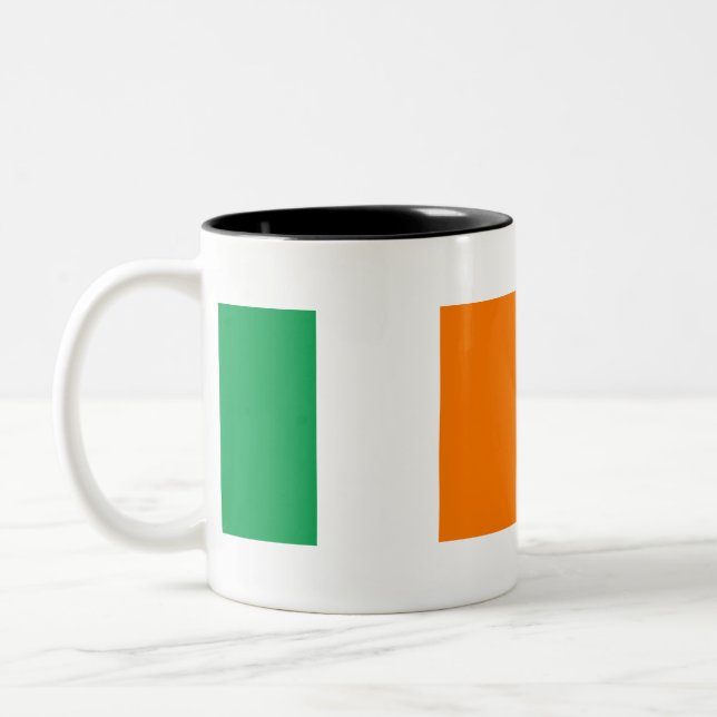 Ireland Flag Two-Tone Coffee Mug (Left)