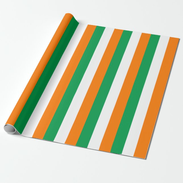 Ireland Flag Wrapping Paper (Unrolled)
