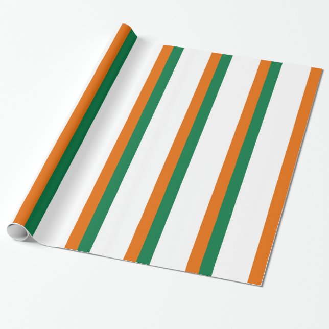 Ireland Flag Wrapping Paper (Unrolled)