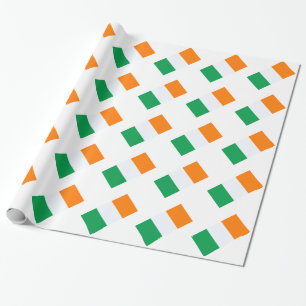 Ireland flag wrapping paper