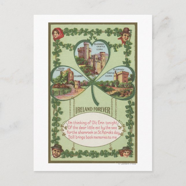 Ireland Forever - Cork and Killarney Castles Postcard (Front)