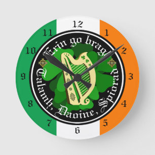 Ireland forever/Erin go bragh/a land/people/spirt Round Clock