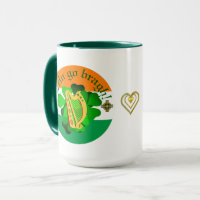 Ireland forever/Erin go bragh/ harp/flag/heart