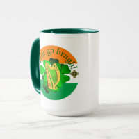 Ireland forever/Erin go bragh/ harp/flag