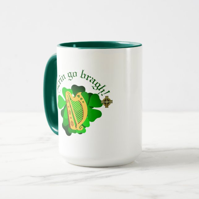 Ireland forever/Erin go bragh/ harp Mug (Front Left)