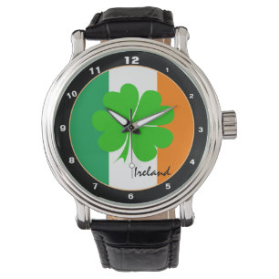 Ireland & four leaf clover, Irish flag /sport fans Watch