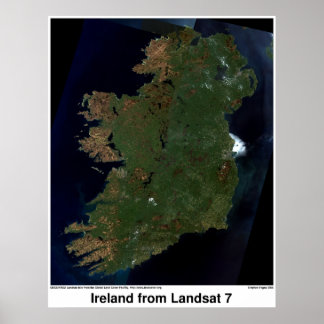 Ireland from Landsat 7 Poster